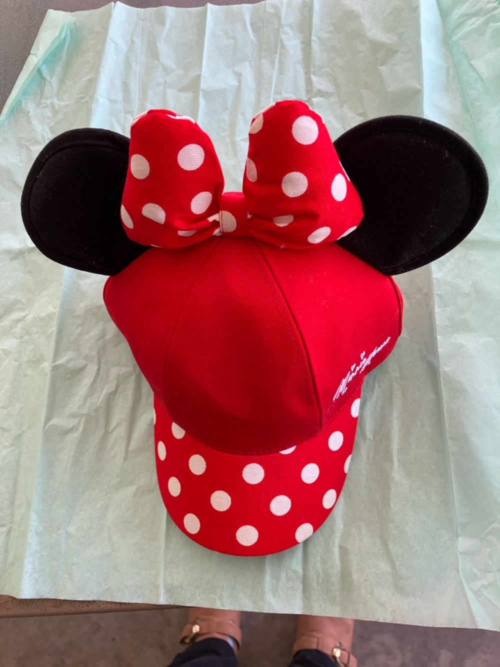 Disney Red Polka Dot Minnie Ear Hat with Black Ears
